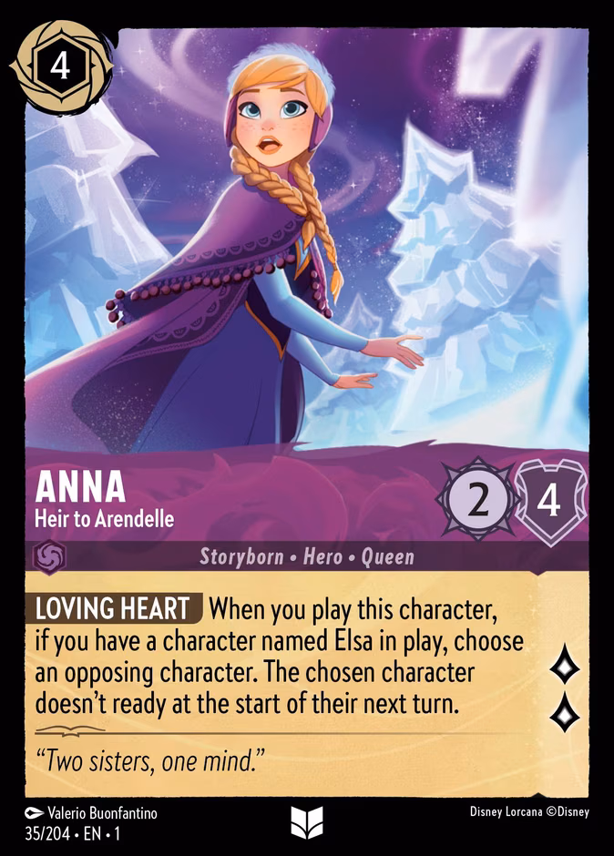 Anna - Heir to Arendelle Lorcana card (35/204, The First Chapter)