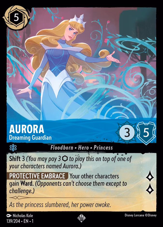 Aurora - Dreaming Guardian Lorcana card (139/204, The First Chapter)