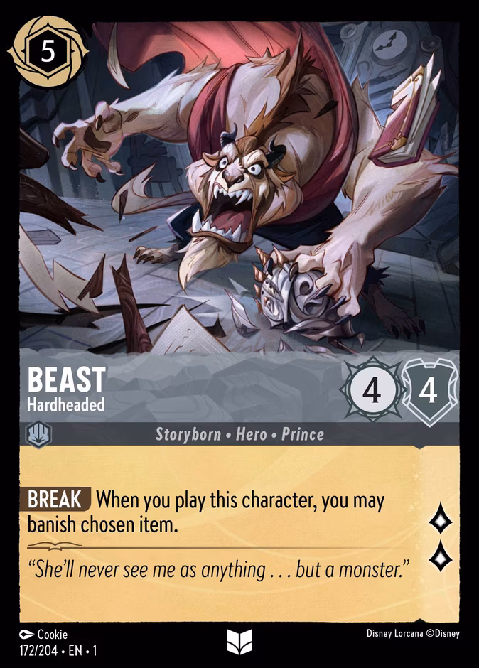 Beast - Hardheaded Lorcana card (172/204, The First Chapter)