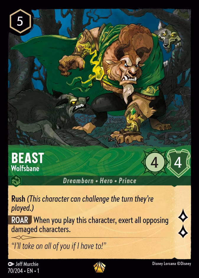 Beast - Wolfsbane Lorcana card (70/204, The First Chapter)