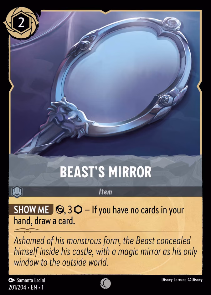 Beast's Mirror Lorcana card (201/204, The First Chapter)