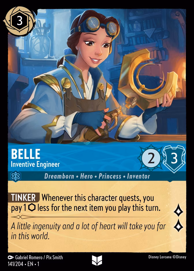 Belle - Inventive Engineer Lorcana card (141/204, The First Chapter)