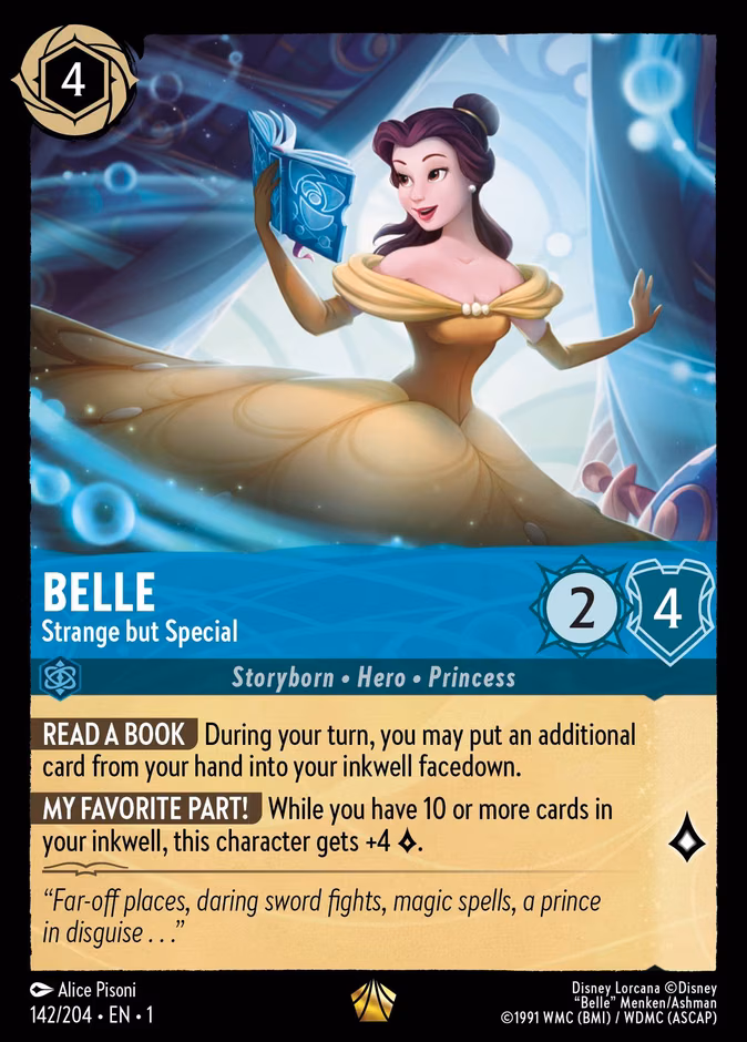 Belle - Strange but Special Lorcana card (142/204, The First Chapter)