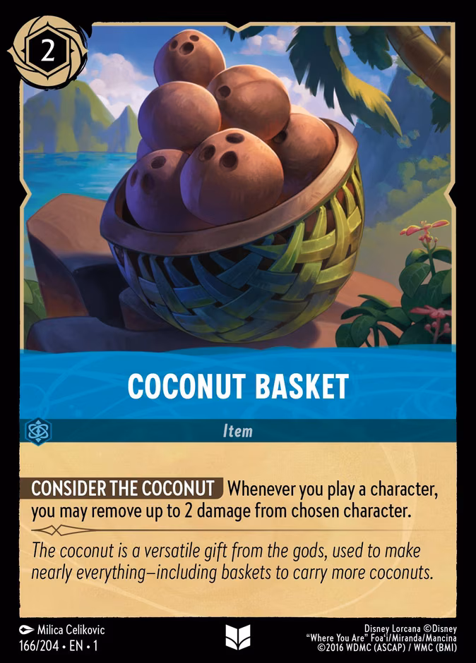 Coconut Basket Lorcana card (166/204, The First Chapter)