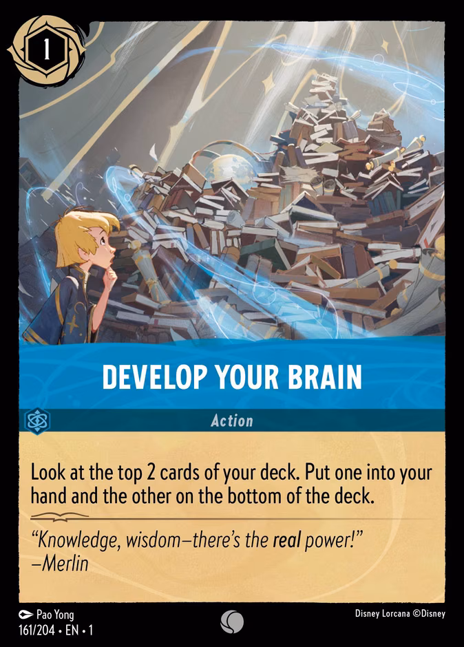 Develop Your Brain Lorcana card (161/204, The First Chapter)