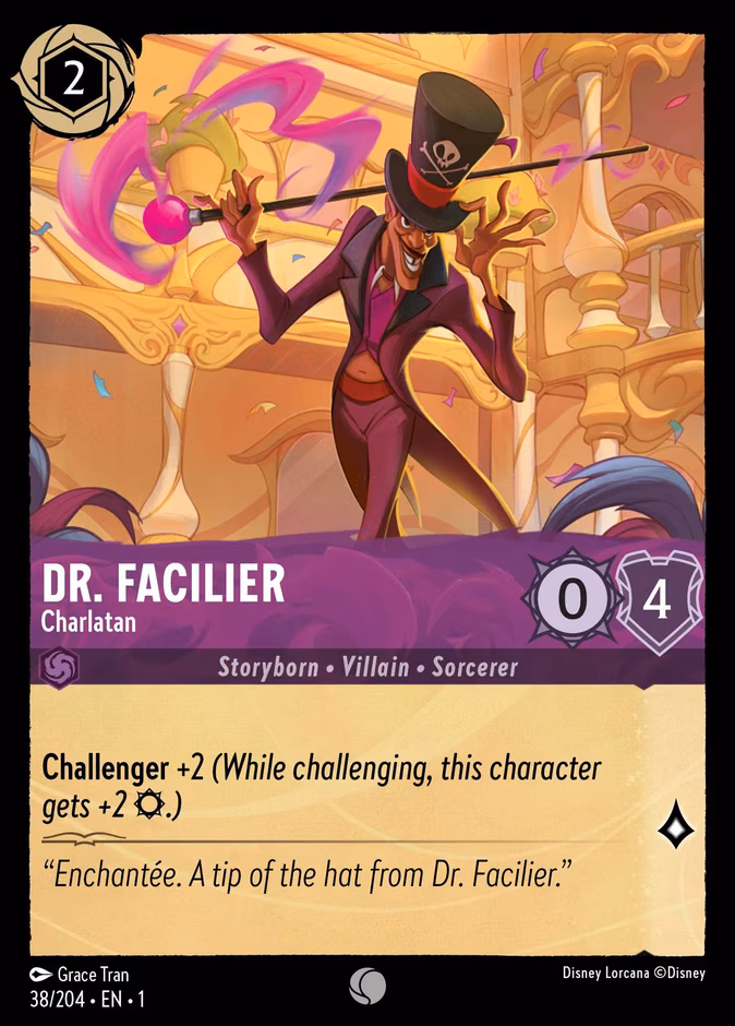 Dr. Facilier - Charlatan Lorcana card (38/204, The First Chapter)