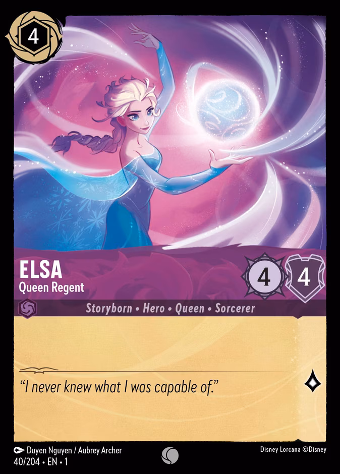 Elsa - Queen Regent Lorcana card (40/204, The First Chapter)