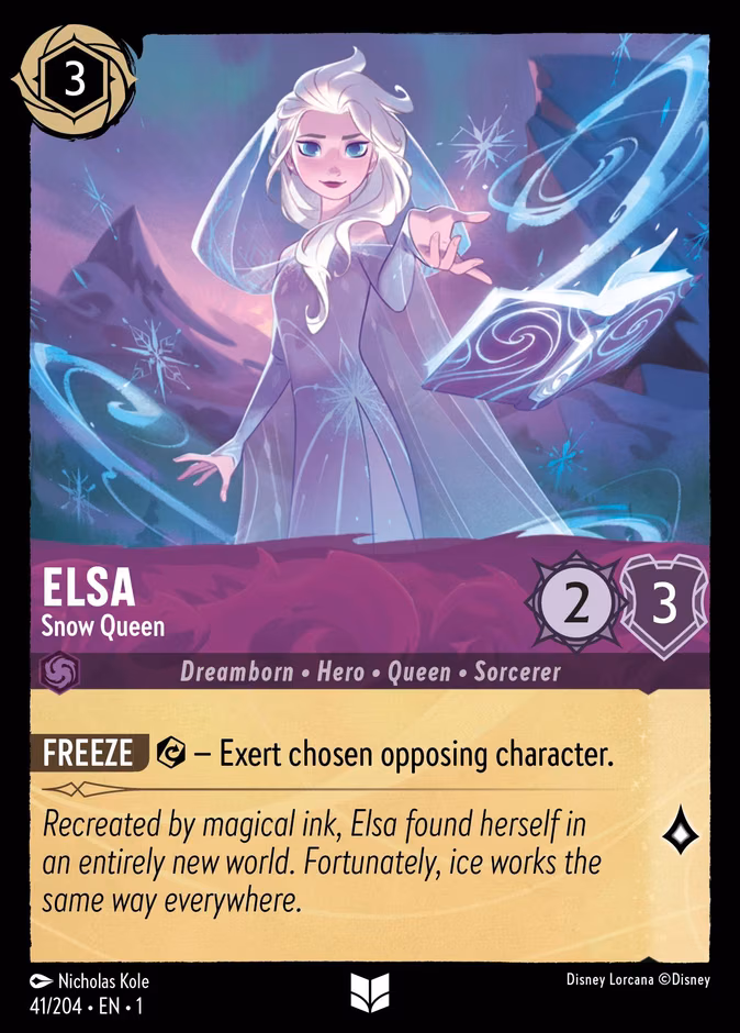 Elsa - Snow Queen Lorcana card (41/204, The First Chapter)