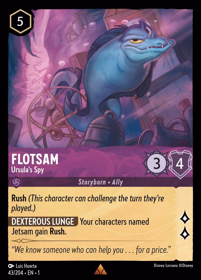 Flotsam - Ursula's Spy Lorcana card (43/204, The First Chapter)