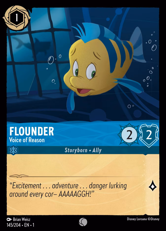 Flounder - Voice of Reason Lorcana card (145/204, The First Chapter)