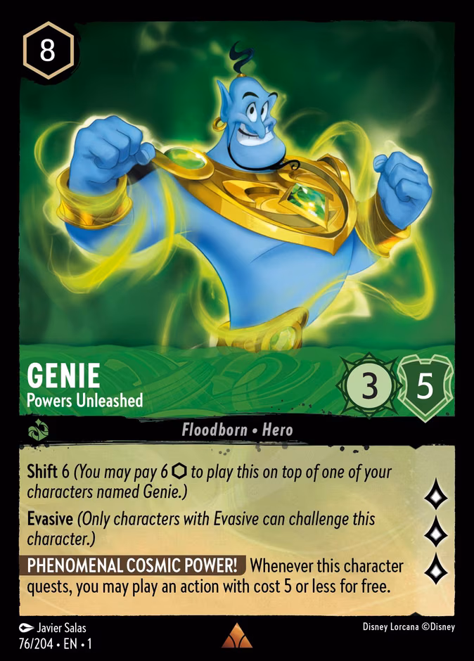 Genie - Powers Unleashed Lorcana card (76/204, The First Chapter)