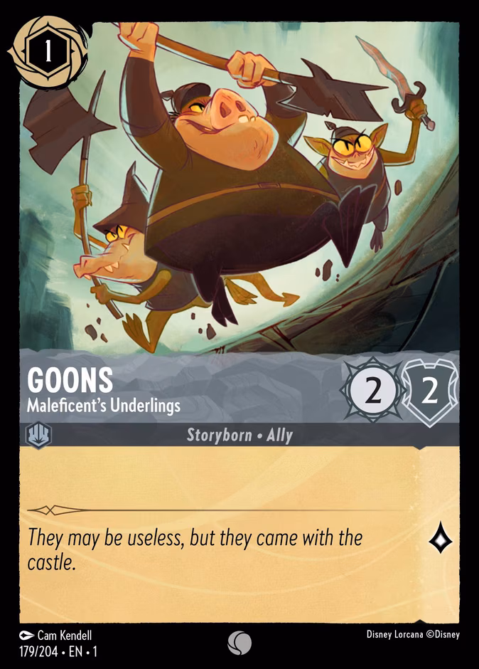 Goons - Maleficent's Underlings Lorcana card (179/204, The First Chapter)