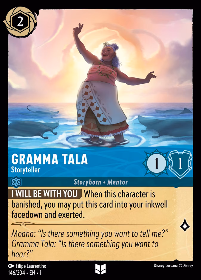 Gramma Tala - Storyteller Lorcana card (146/204, The First Chapter)