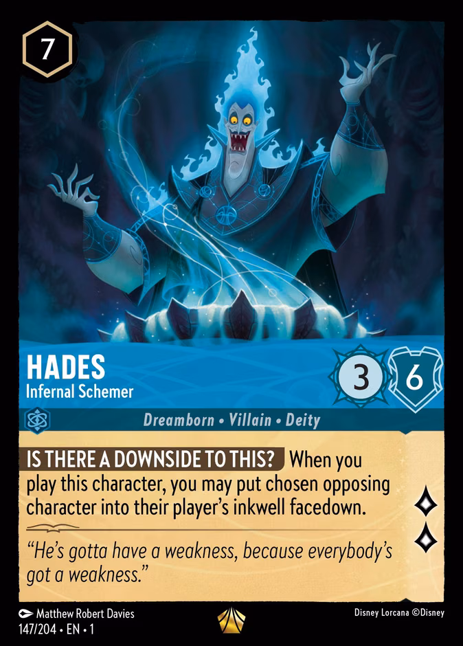 Hades - Infernal Schemer Lorcana card (147/204, The First Chapter)