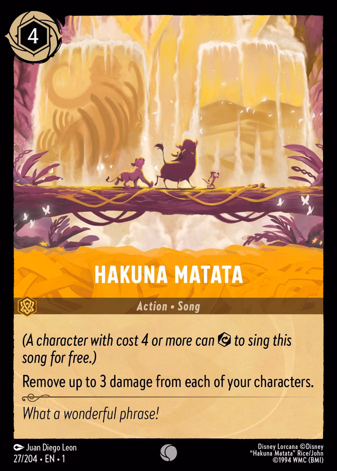 Hakuna Matata Lorcana card (27/204, The First Chapter)