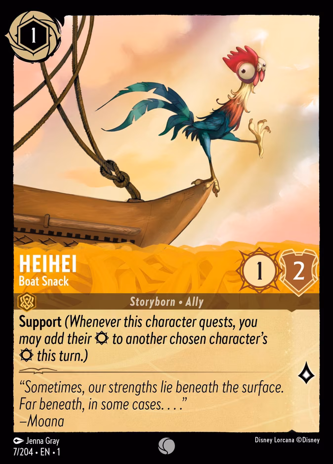 HeiHei - Boat Snack Lorcana card (7/204, The First Chapter)