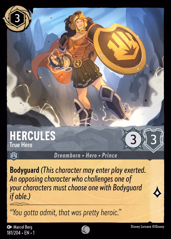 Hercules - True Hero Lorcana card (181/204, The First Chapter)