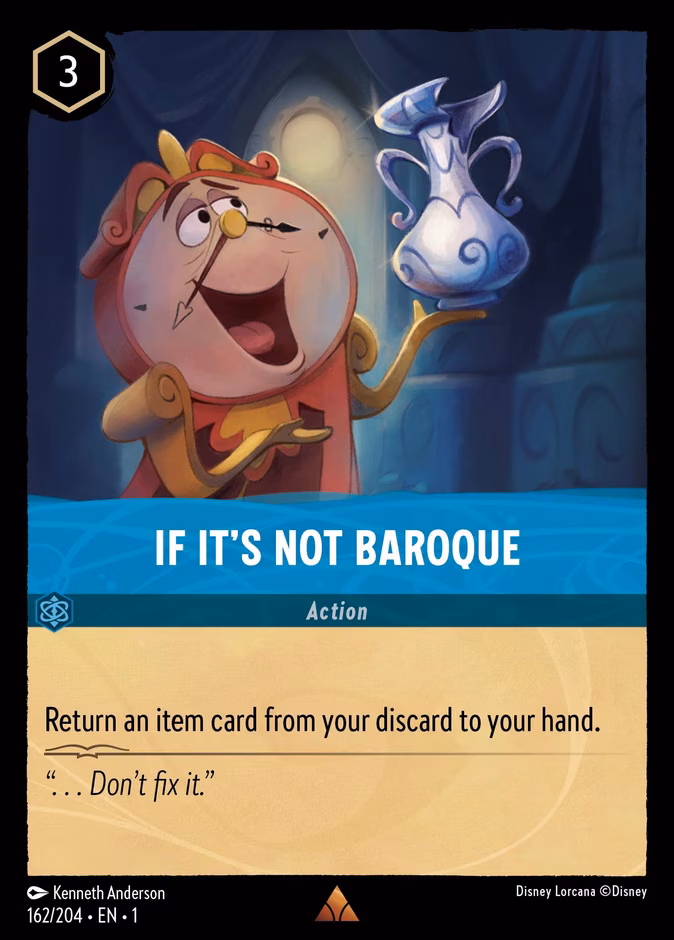 If it's Not Baroque Lorcana card (162/204, The First Chapter)