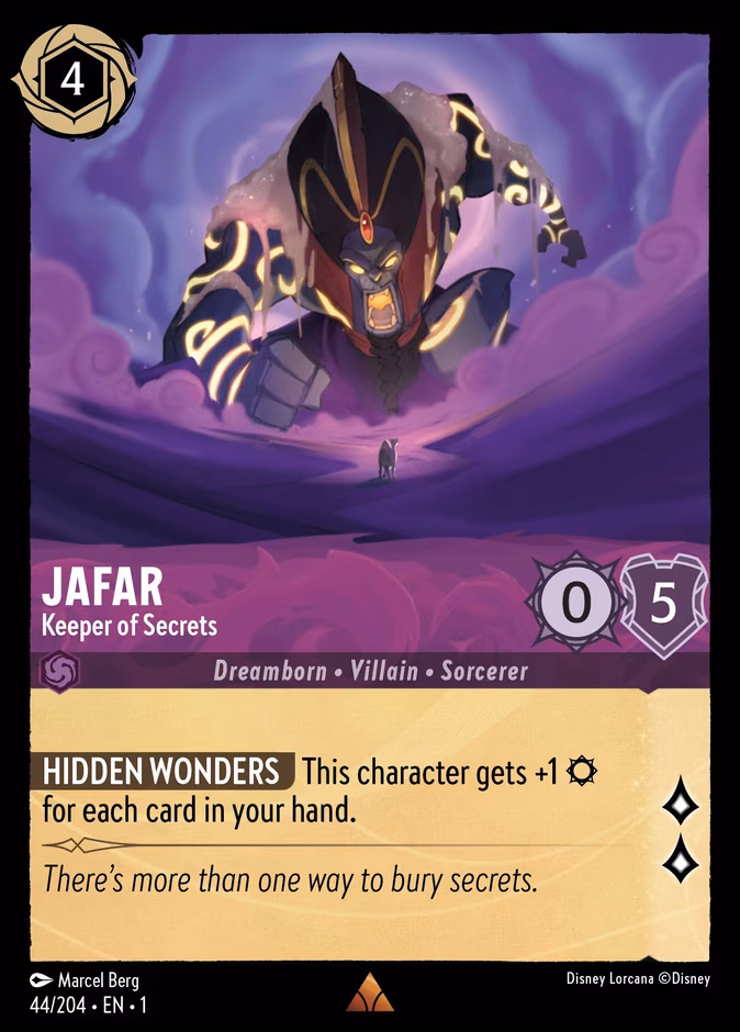 Jafar - Keeper of Secrets Lorcana card (44/204, The First Chapter)
