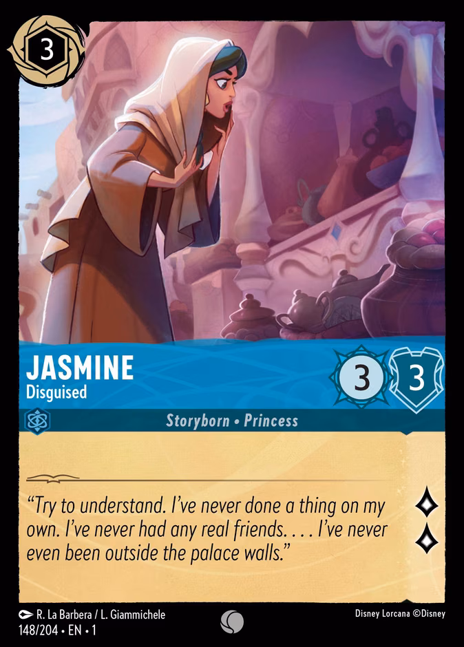 Jasmine - Disguised Lorcana card (148/204, The First Chapter)