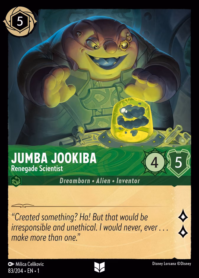 Jumba Jookiba - Renegade Scientist Lorcana card (83/204, The First Chapter)