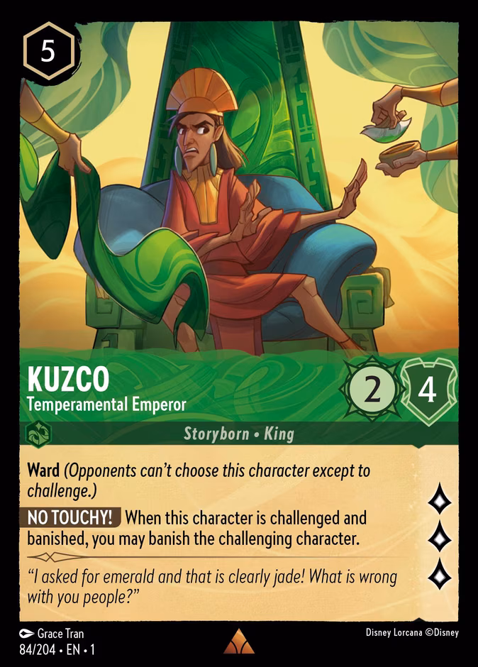 Kuzco - Temperamental Emperor Lorcana card (84/204, The First Chapter)