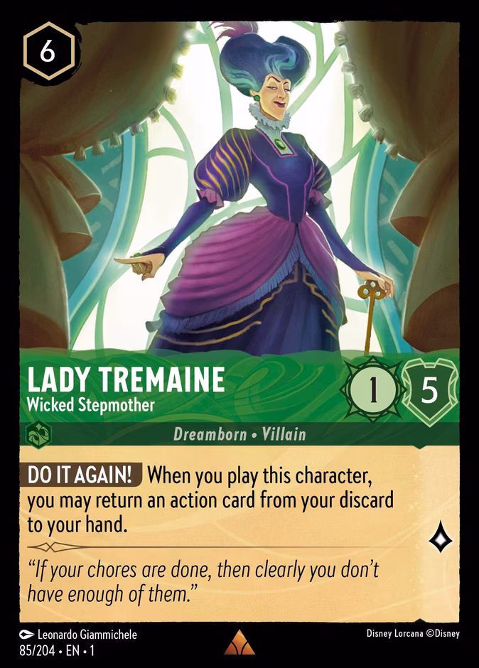 Lady Tremaine - Wicked Stepmother Lorcana card (85/204, The First Chapter)