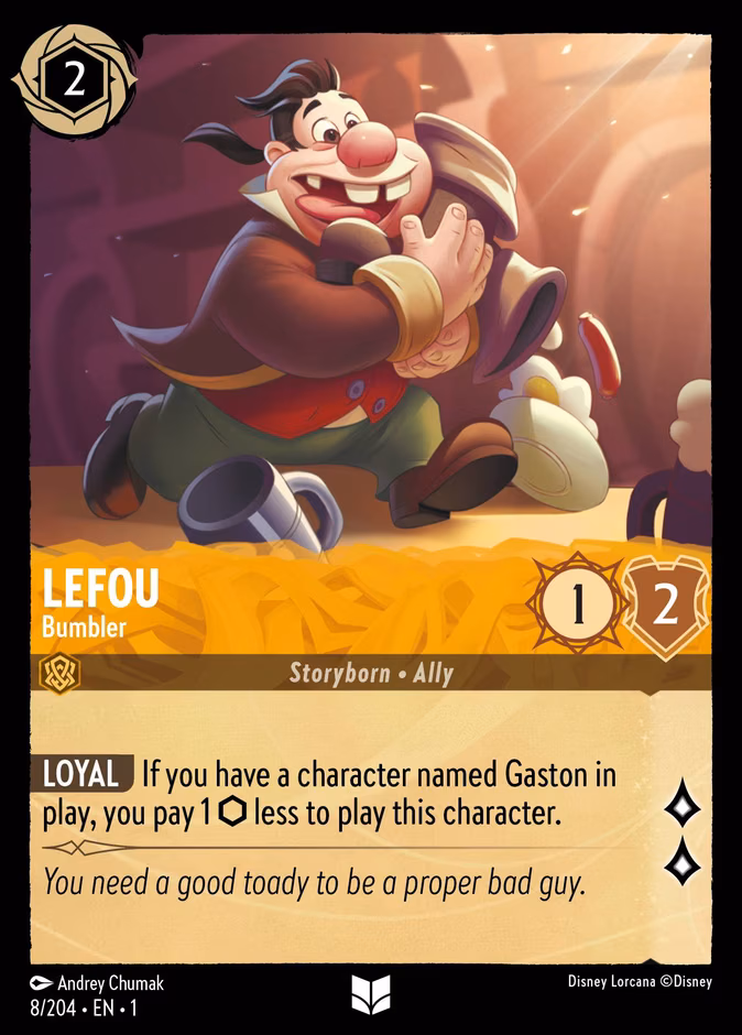 LeFou - Bumbler Lorcana card (8/204, The First Chapter)