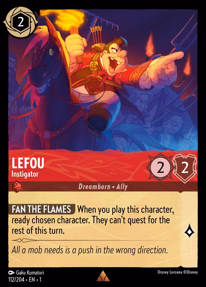 LeFou - Instigator Lorcana card (112/204, The First Chapter)