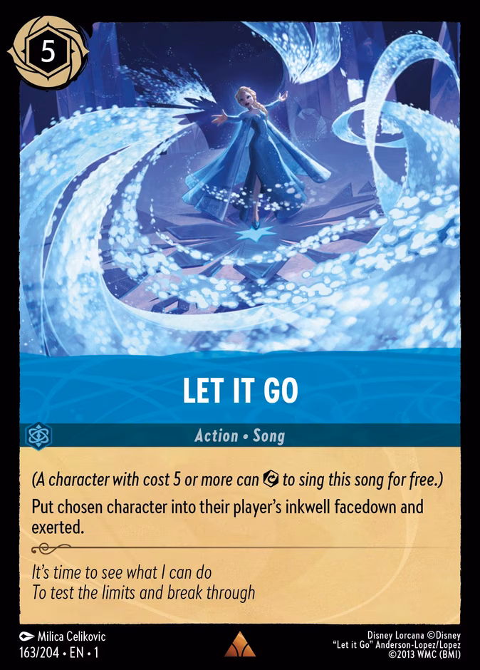 Let It Go Lorcana card (163/204, The First Chapter)