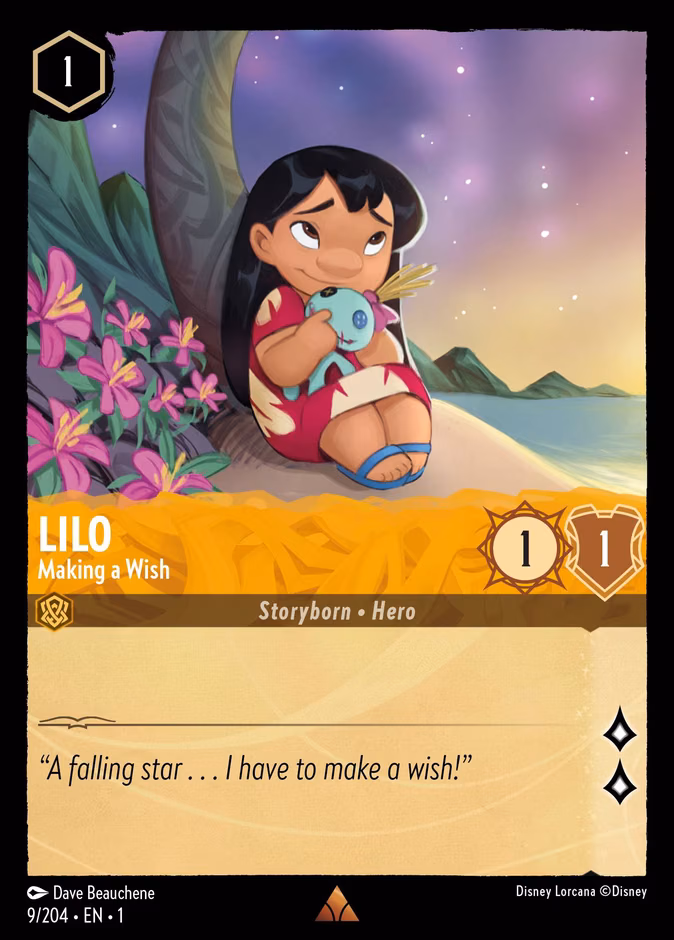Lilo - Making a Wish Lorcana card (9/204, The First Chapter)