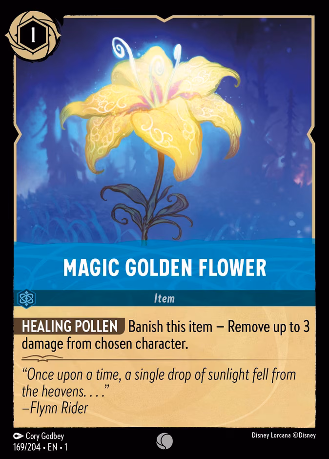 Magic Golden Flower Lorcana card (169/204, The First Chapter)