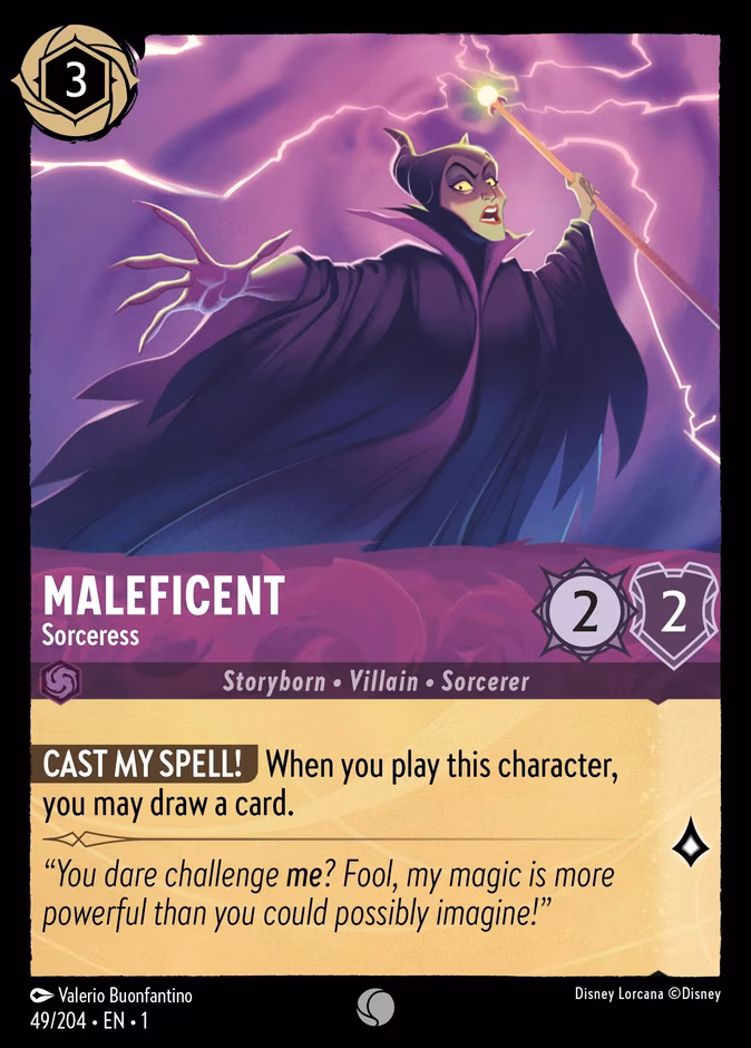 Maleficent - Sorceress Lorcana card (49/204, The First Chapter)