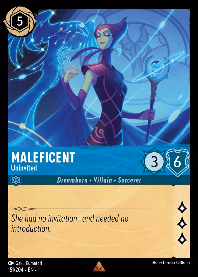 Maleficent - Uninvited Lorcana card (151/204, The First Chapter)