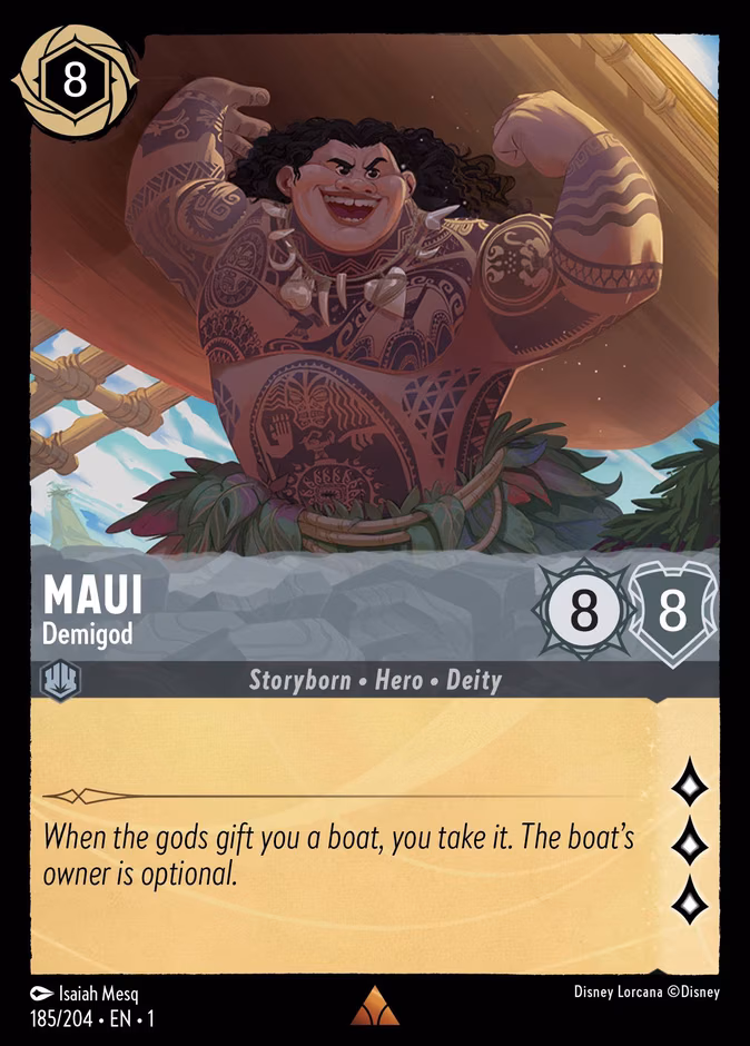 Maui - Demigod Lorcana card (185/204, The First Chapter)