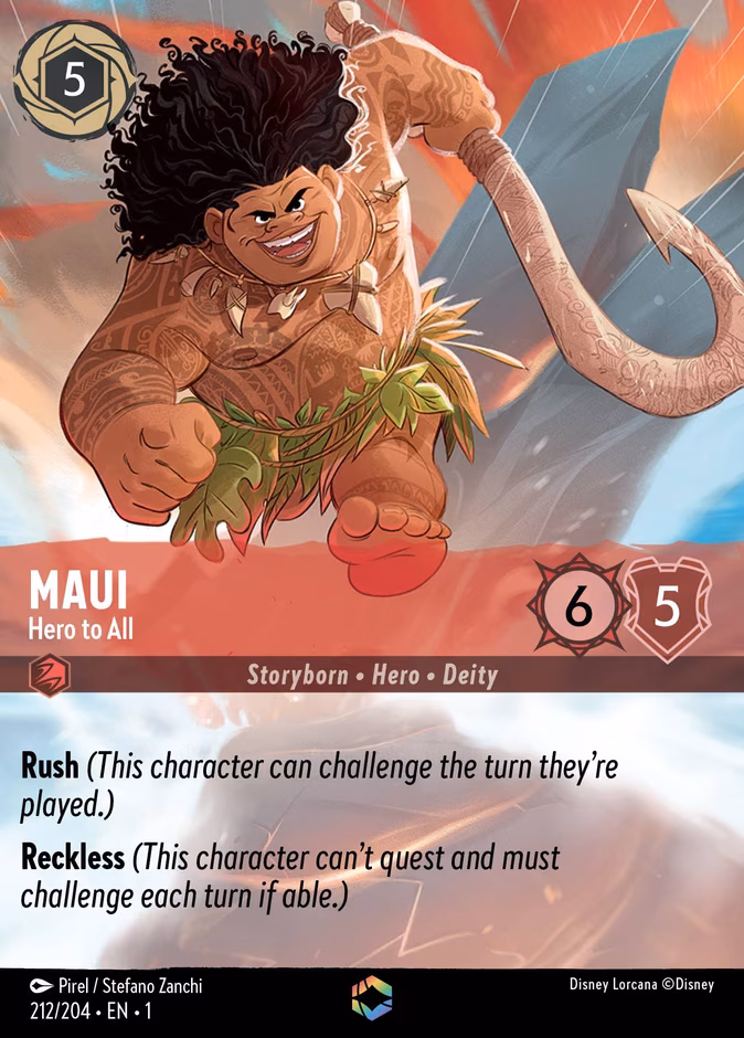 Maui - Hero to All Lorcana card (212/204)