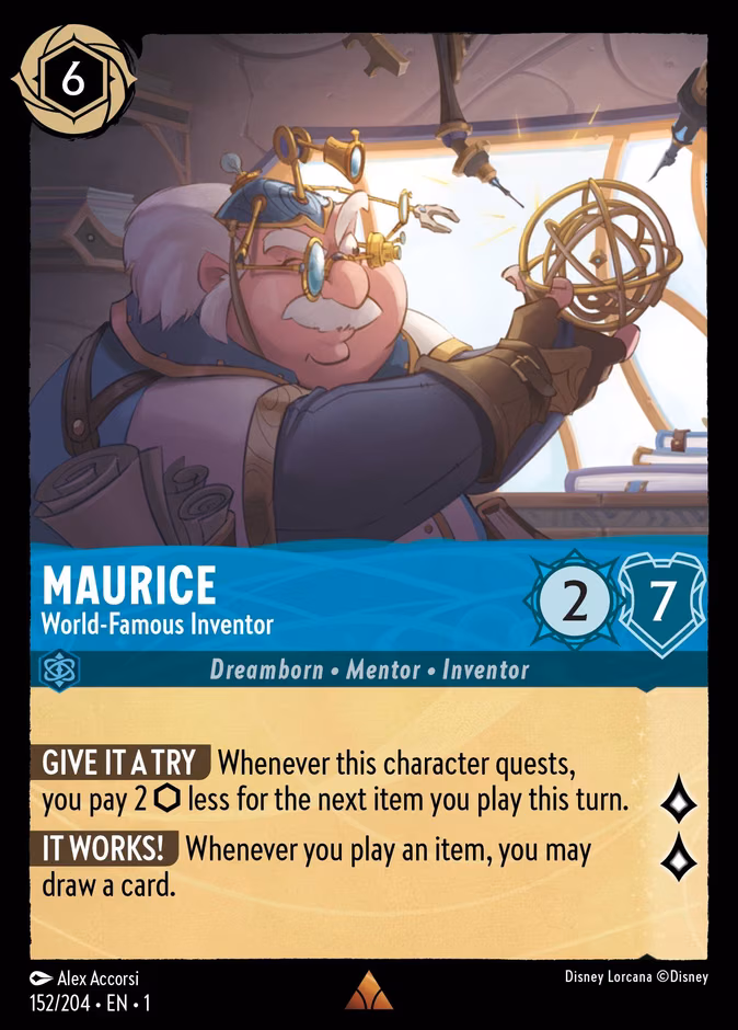 Maurice - World-Famous Inventor Lorcana card (152/204, The First Chapter)