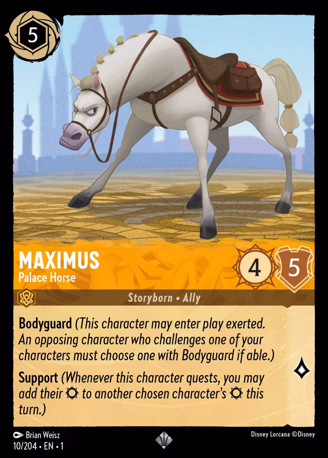 Maximus - Palace Horse Lorcana card (10/204, The First Chapter)