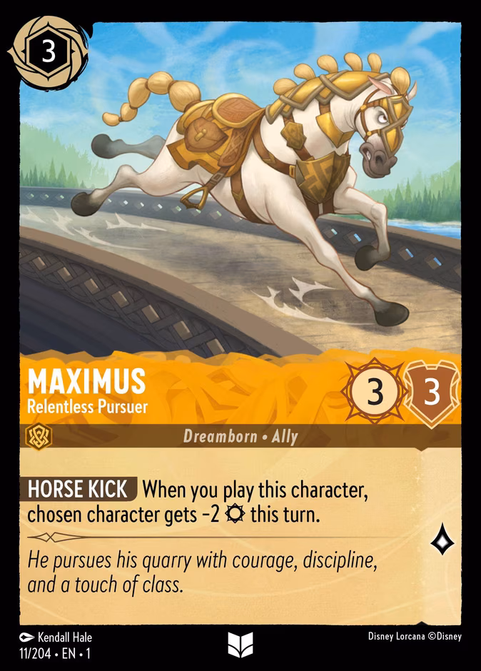 Maximus - Relentless Pursuer Lorcana card (11/204, The First Chapter)