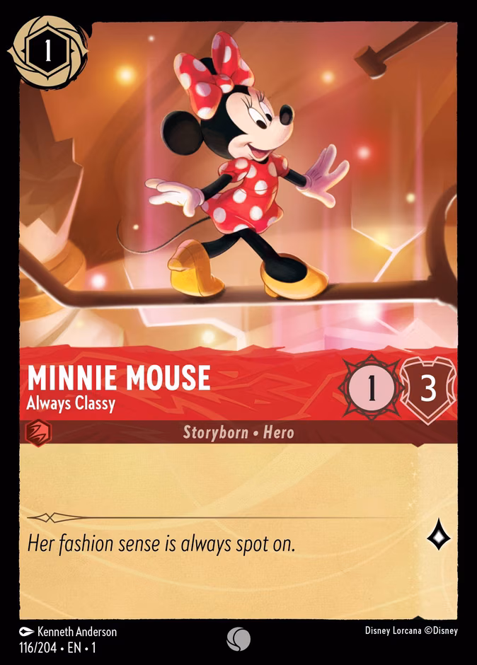 Minnie Mouse - Always Classy Lorcana card (116/204, The First Chapter)