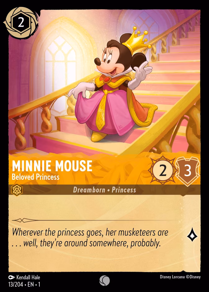 Minnie Mouse - Beloved Princess Lorcana card (13/204, The First Chapter)