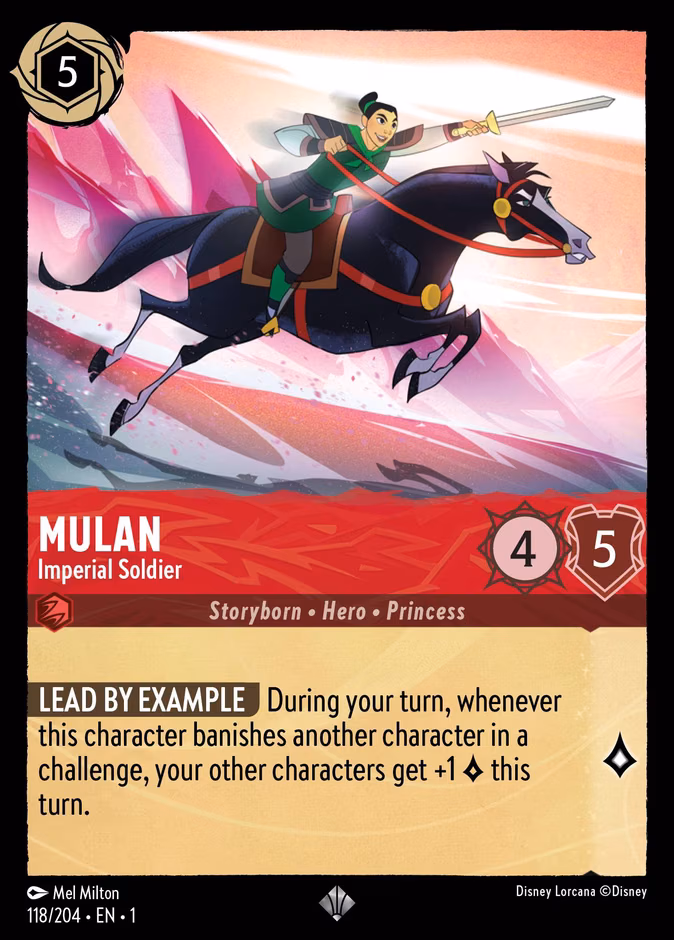 Mulan - Imperial Soldier Lorcana card (118/204, The First Chapter)