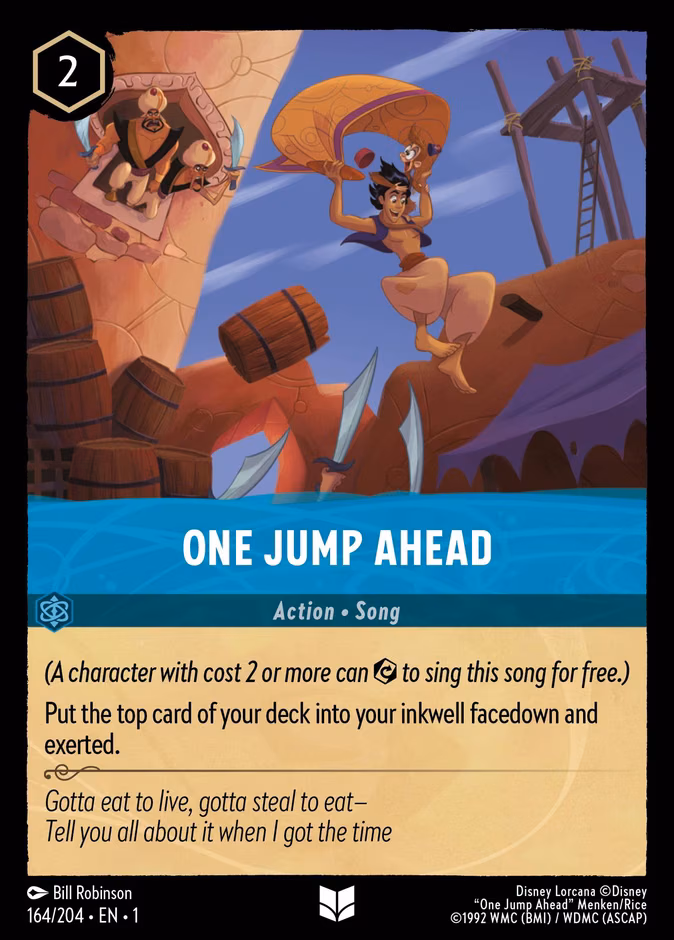 One Jump Ahead Lorcana card (164/204, The First Chapter)