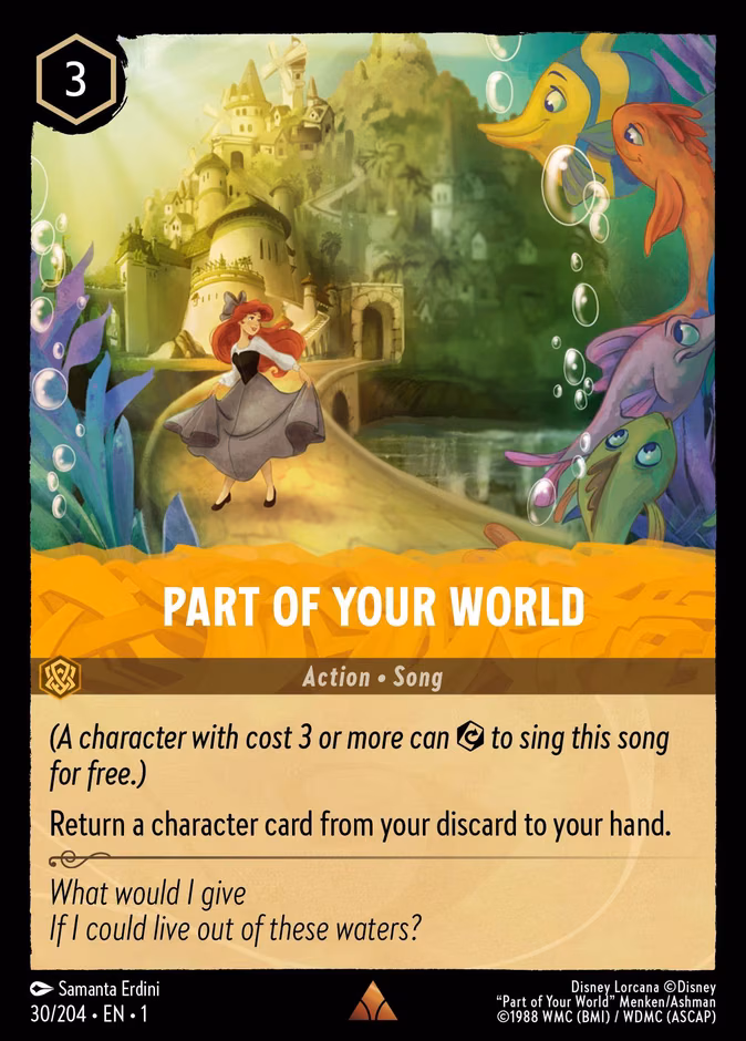 Part of Your World Lorcana card (30/204, The First Chapter)