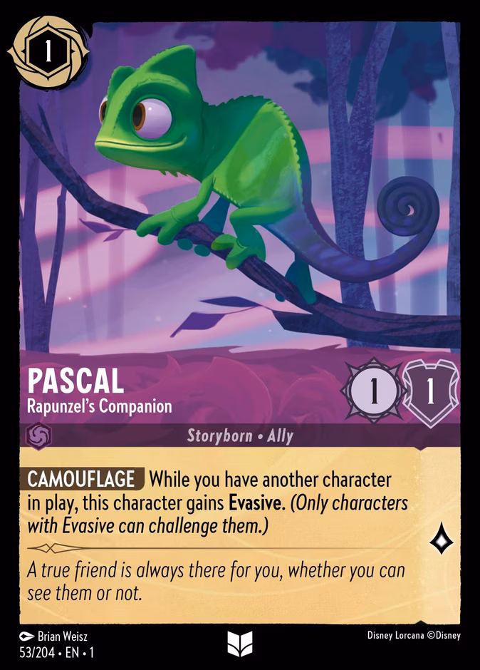 Pascal - Rapunzel's Companion Lorcana card (53/204, The First Chapter)