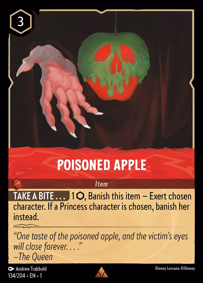 Poisoned Apple Lorcana card (134/204, The First Chapter)