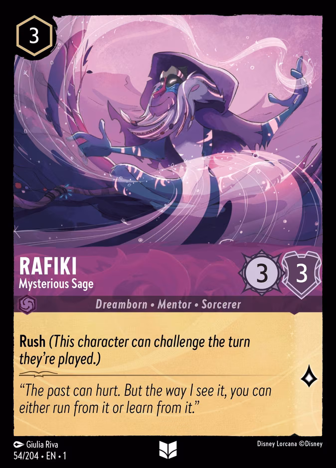 Rafiki - Mysterious Sage Lorcana card (54/204, The First Chapter)