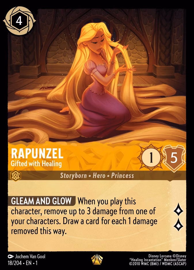 Rapunzel - Gifted with Healing Lorcana card (18/204, The First Chapter)