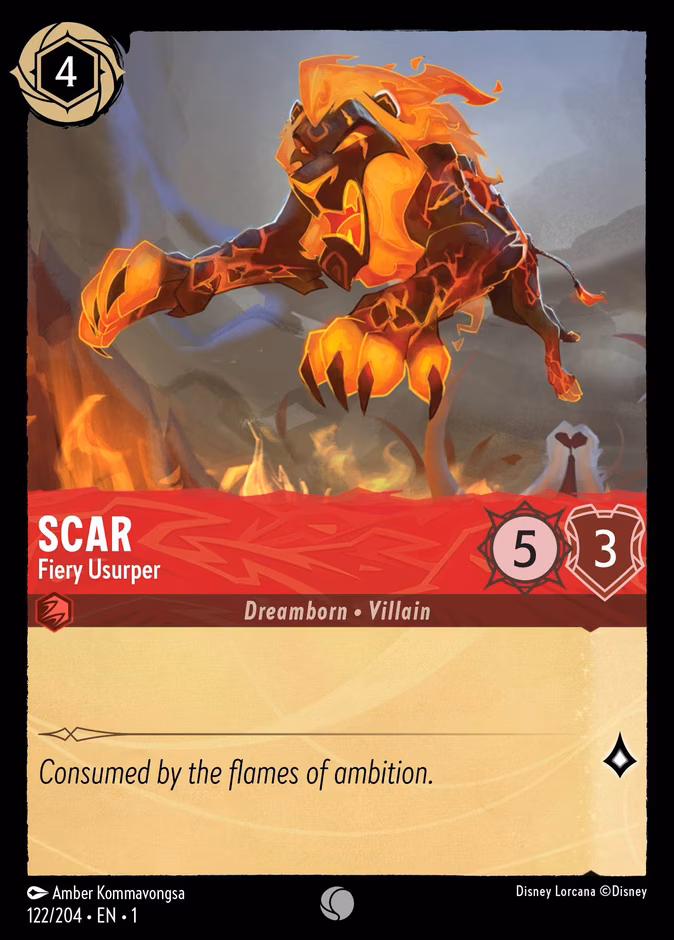 Scar - Fiery Usurper Lorcana card (122/204, The First Chapter)