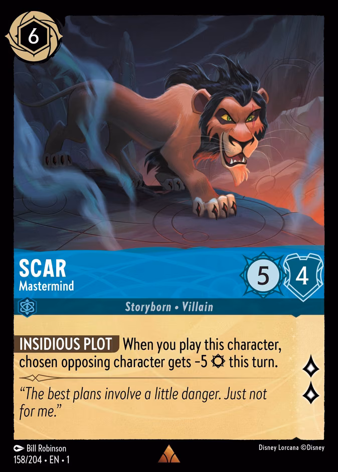 Scar - Mastermind Lorcana card (158/204, The First Chapter)